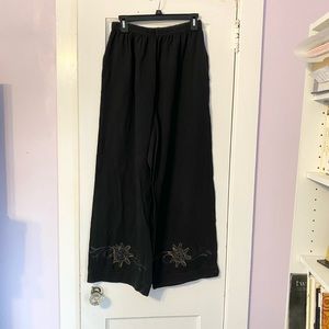 Blue fish wide leg pants. Size 1.